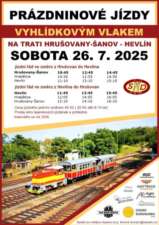Prázdninové jízdy do Hevlína